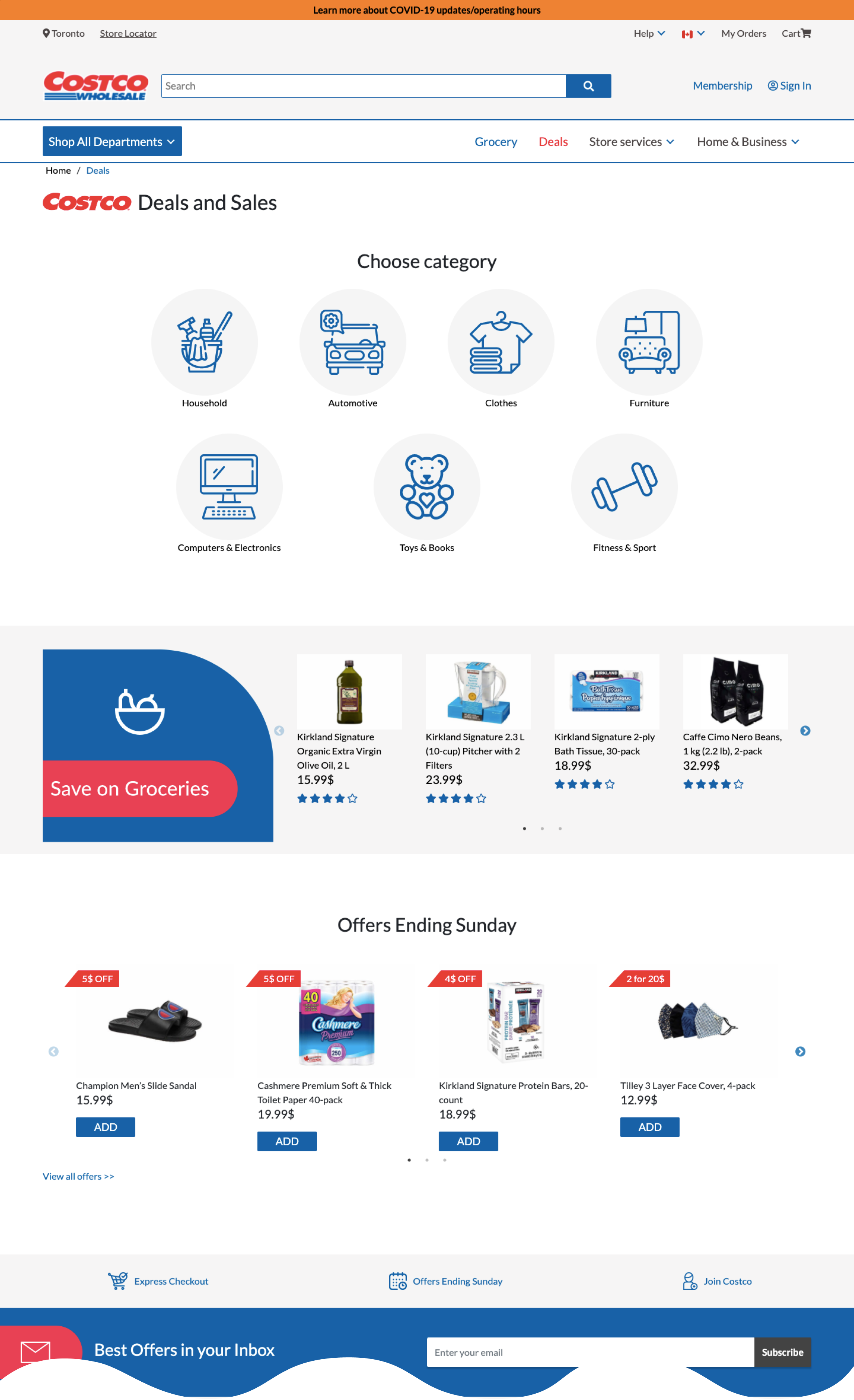 Deals and Sales page image