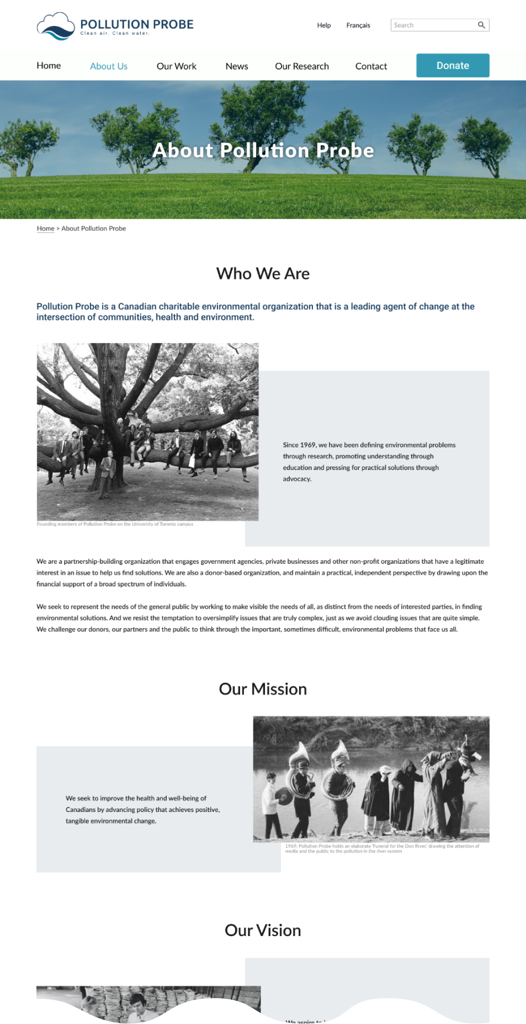 Hi-fi about page wireframe